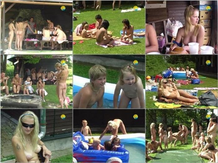 Picnic in the cottage settlement nudists in nature - Naturist Freedom video [NudistWorld]